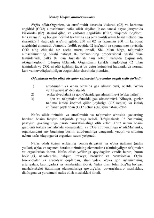 Nafas biomekhanikasi