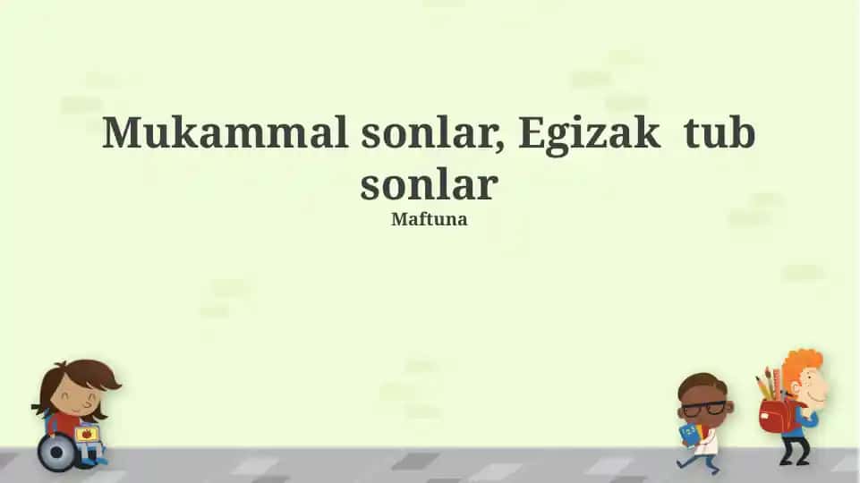 Mukammal sonlar va egiz tub sonlar