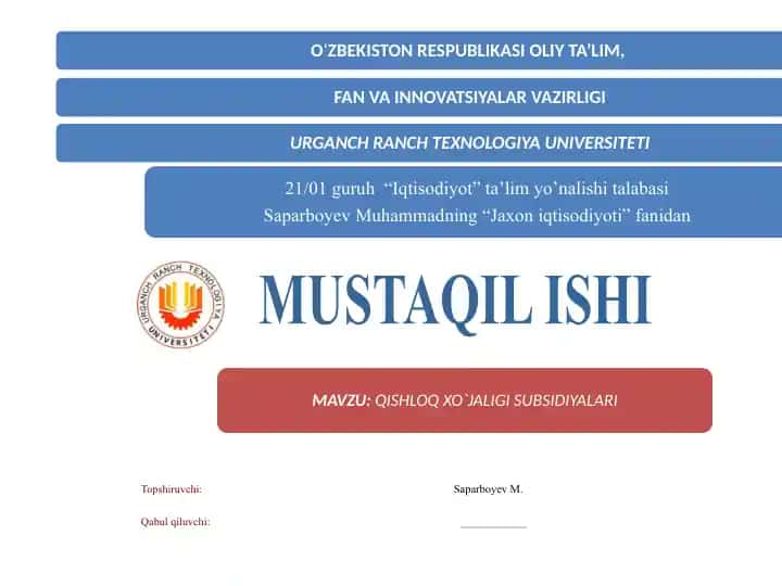 Qishloq xo‘jaligi subsidiyalari