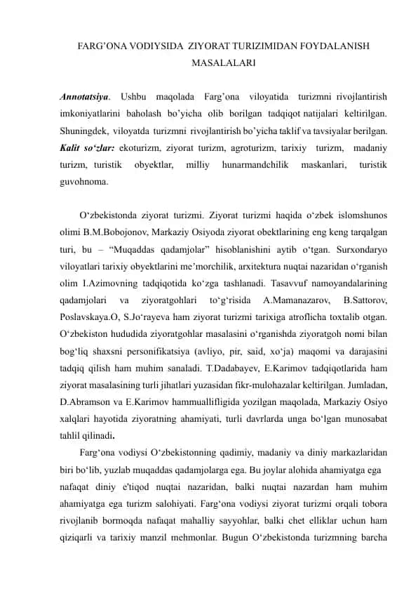 MAQOLA GEOGRAFIYA