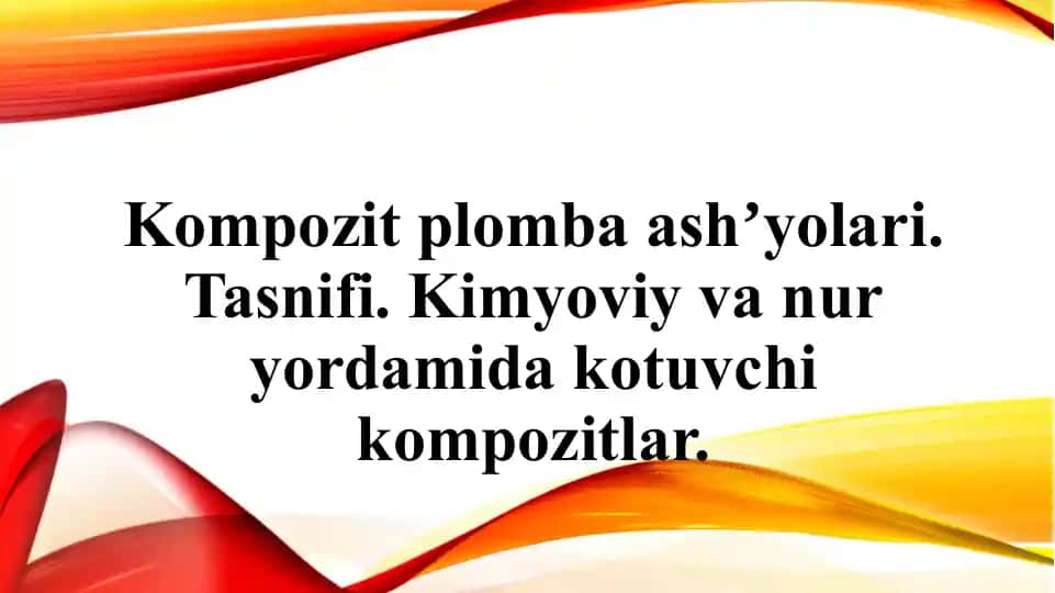 Kompozit plomba ashyoları