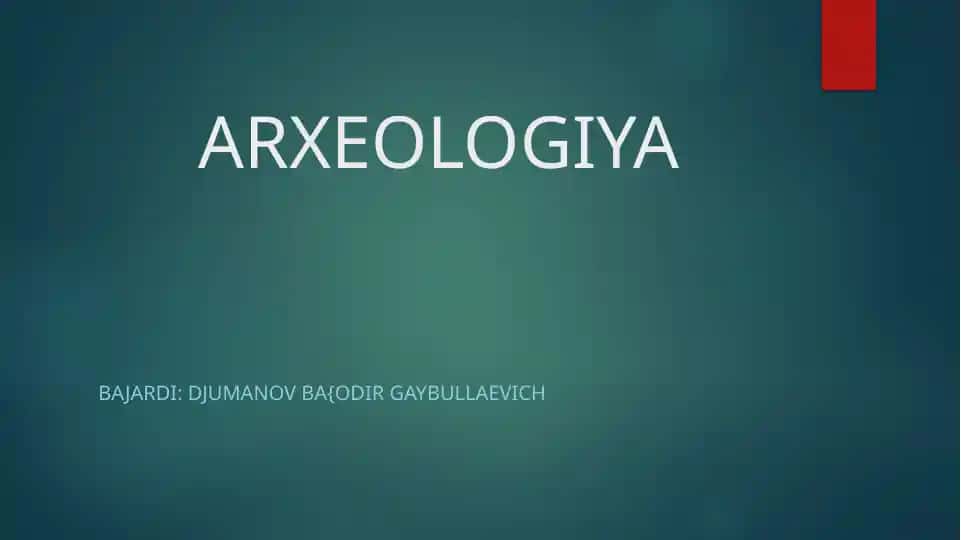Arxeologiya