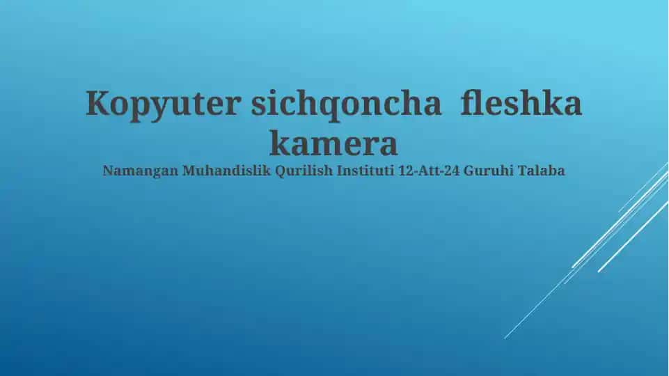 Kompyuter sichqoncha fleshka kamera