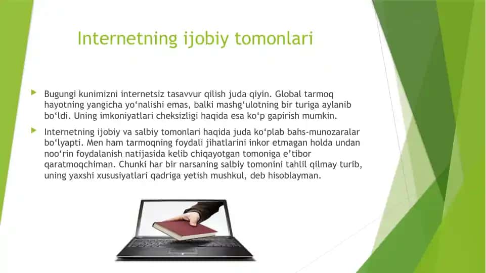 Internetning ijobiy tomonlari