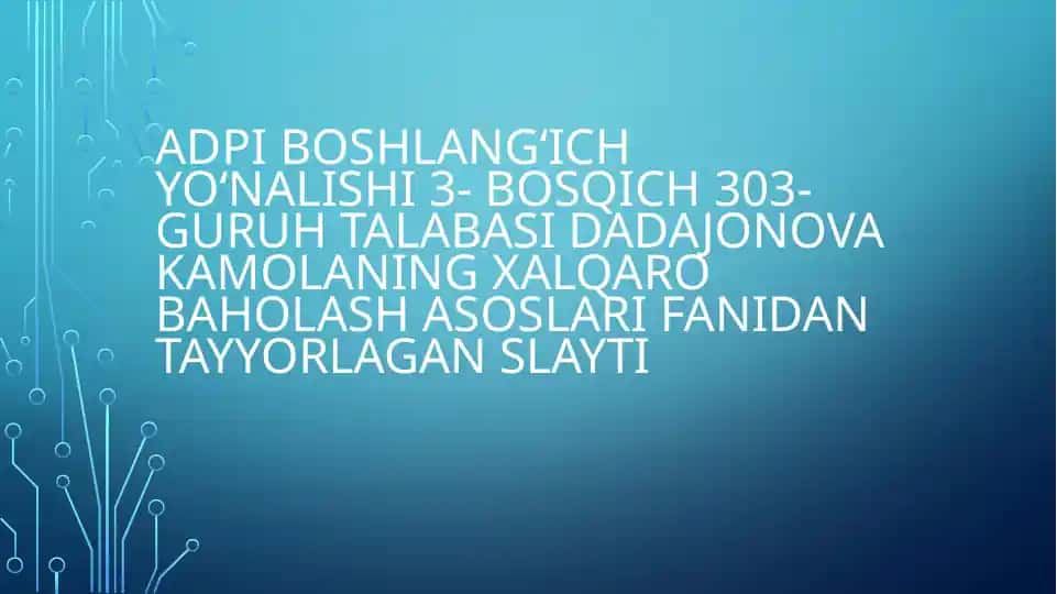 PISA - Xalqaro O'quvchilarni Baholash Dasturi