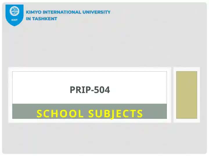 School subjects