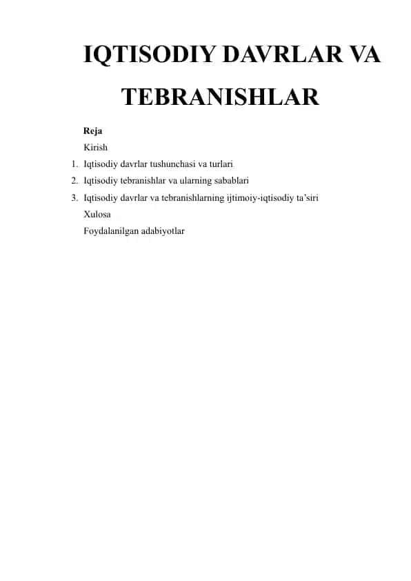 Iqtisodiyot