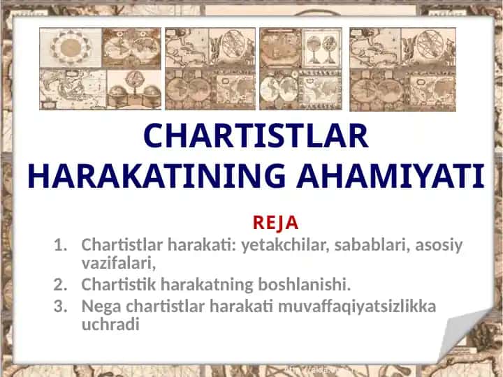 CHARTISTLAR HARAKATINING AHAMIYATI