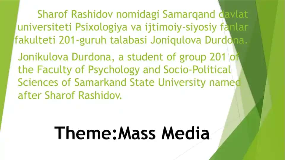 Mass Media
