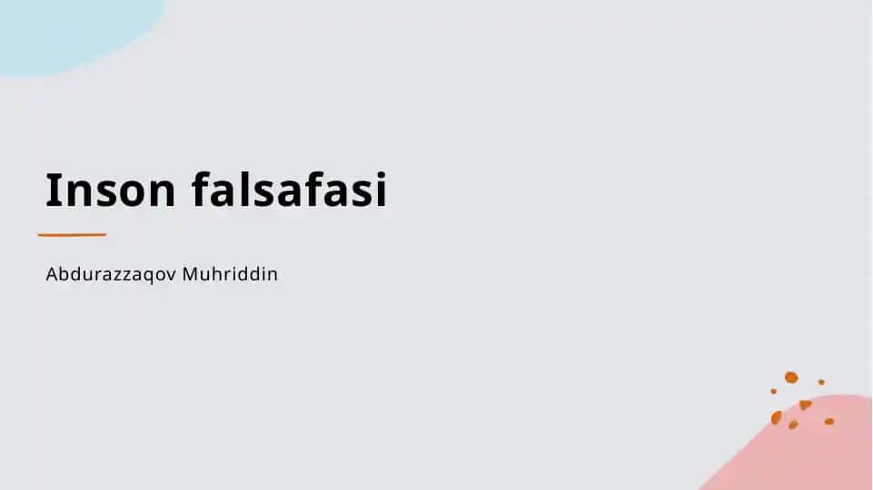 Inson falsafasi