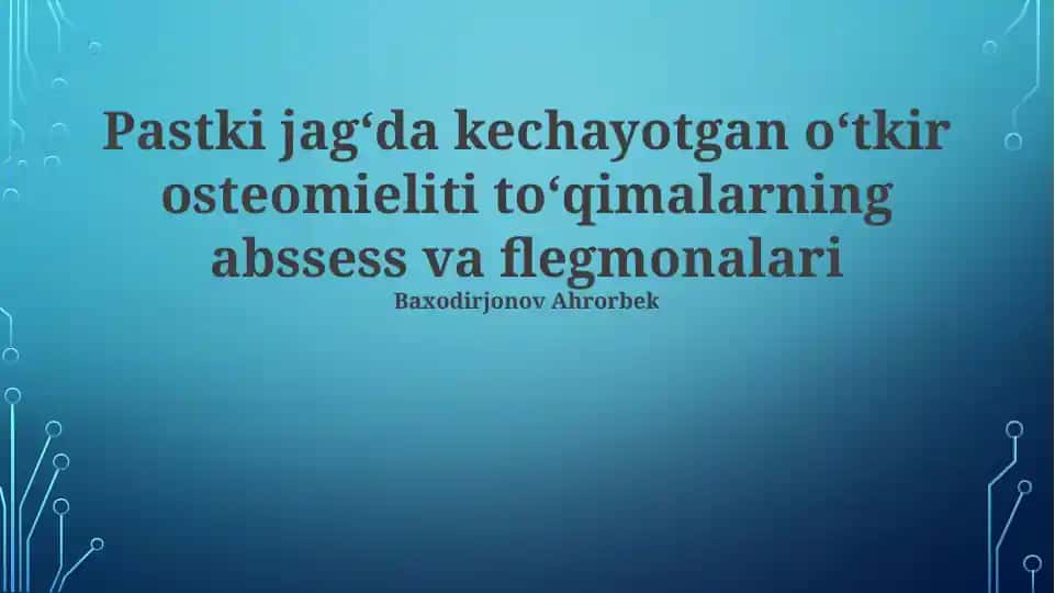 O'tkir osteomiyelit