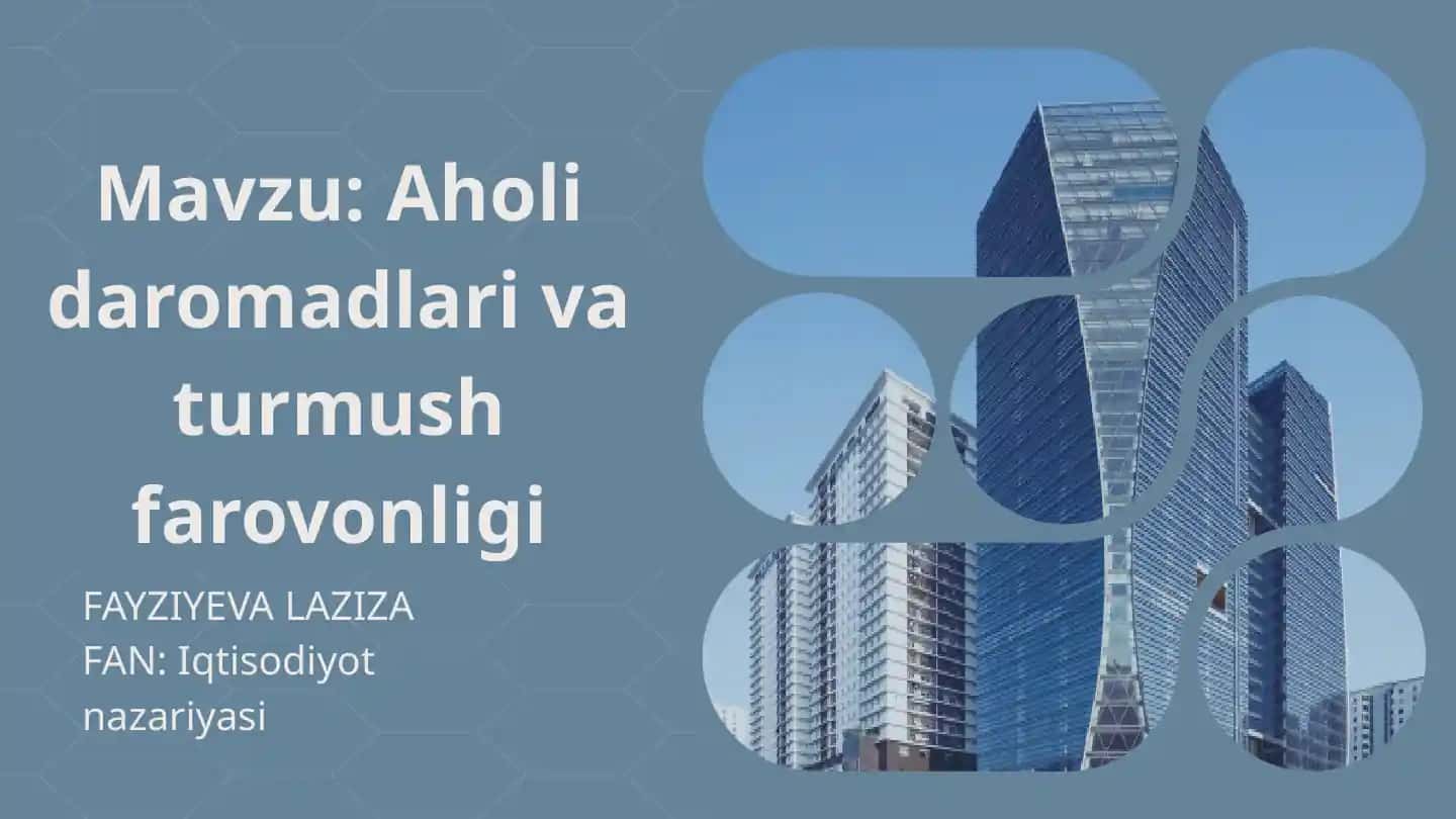 Iqtisodiy O'sish va Aholi Turmush Darajasi