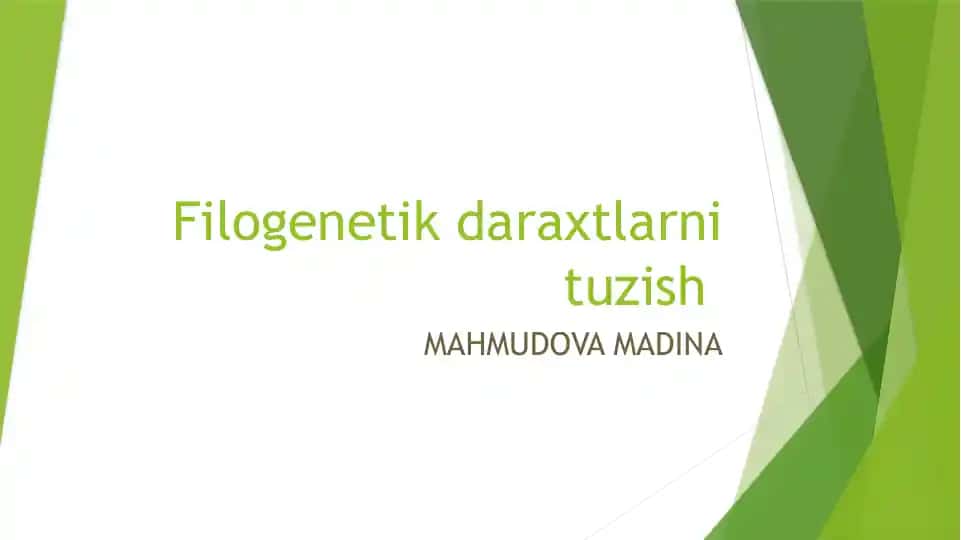 Filogenetik daraxtlarni tuzish