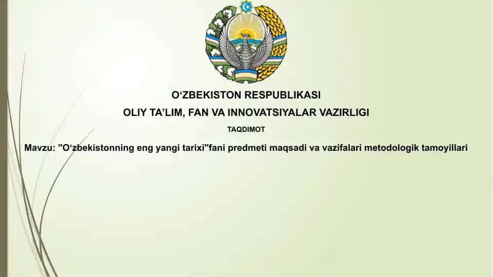 Oʻzbekistonning eng yangi tarixi