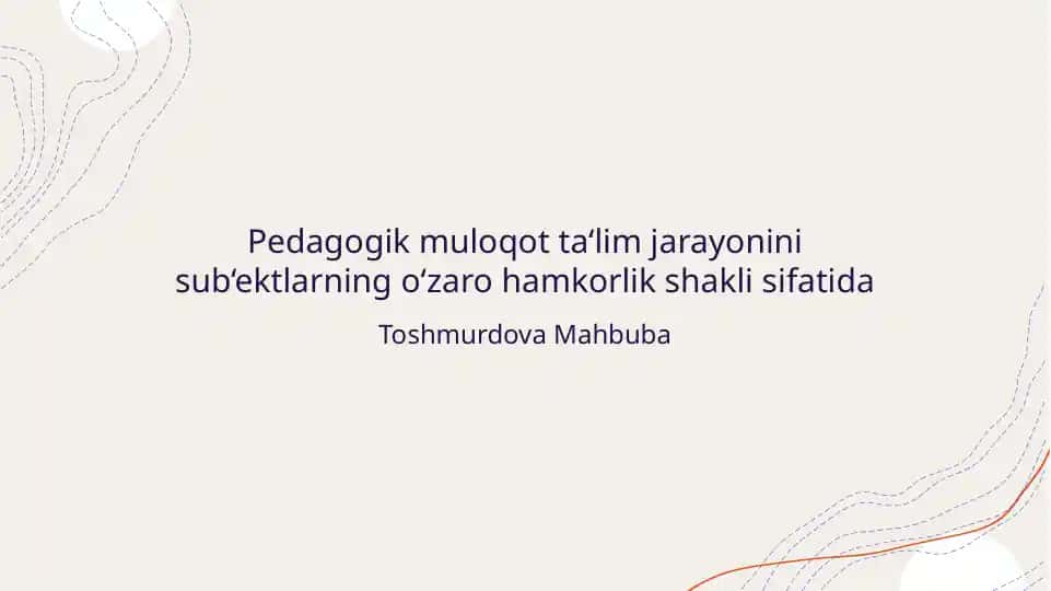 Pedagogik muloqot