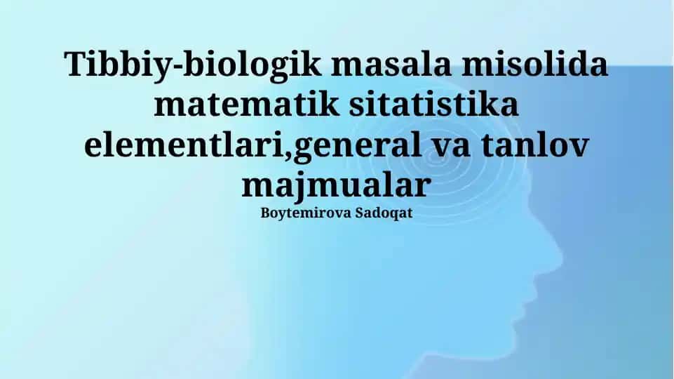 Biotibbiyot ma'lumotlarini tahlil qilish dasturlari