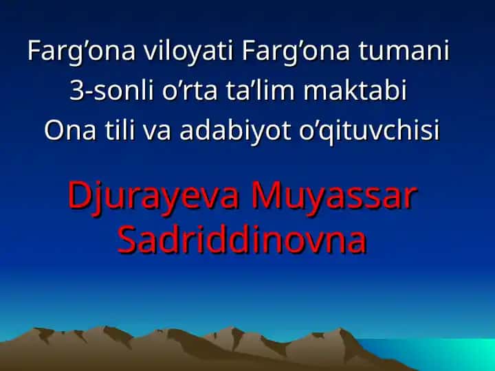 Ergashgan qo’shma gaplar