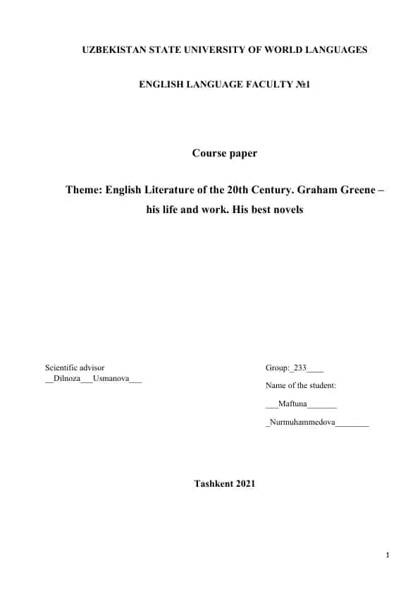 Course paper