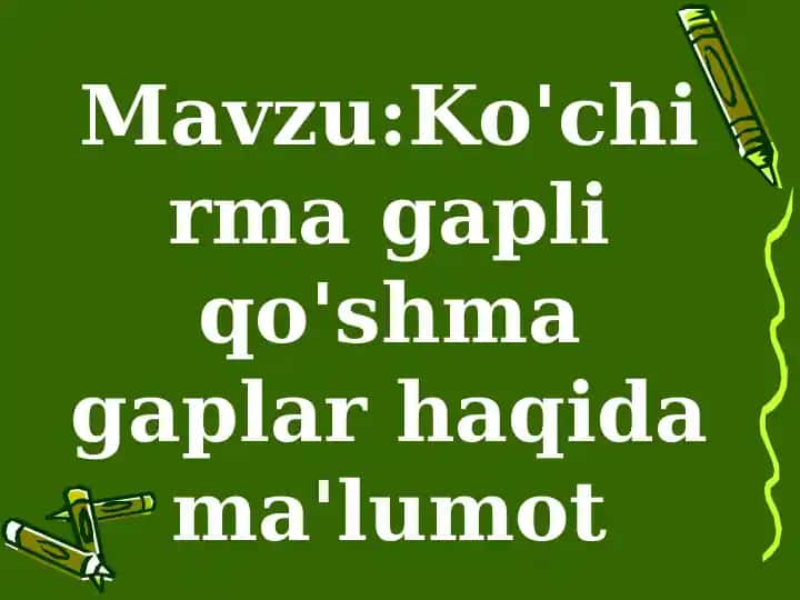 Ko'chirmagapliq o'shmagaplar haqida ma'lumot