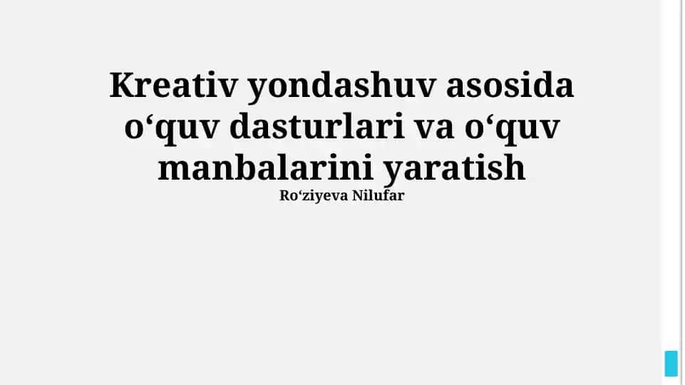 Interaktiv O'quv Materiallari