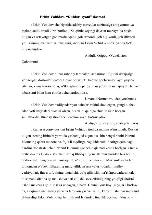 "Ruhlar isyoni"