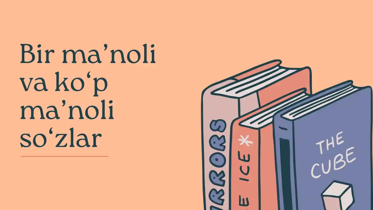 Bir ma’noli so‘zlar