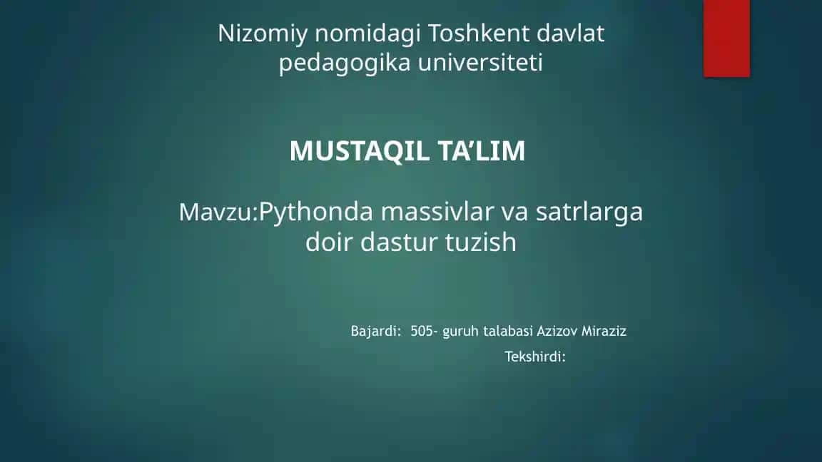Pythondamassivlarvasatrlargadoirdasturtuzish