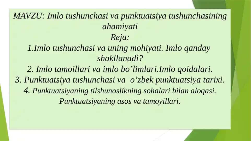 Imlo va Punktuatsiya