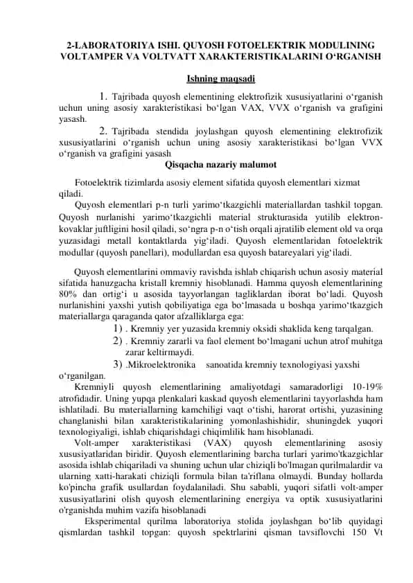 Quyosh fotoelektrik modullari