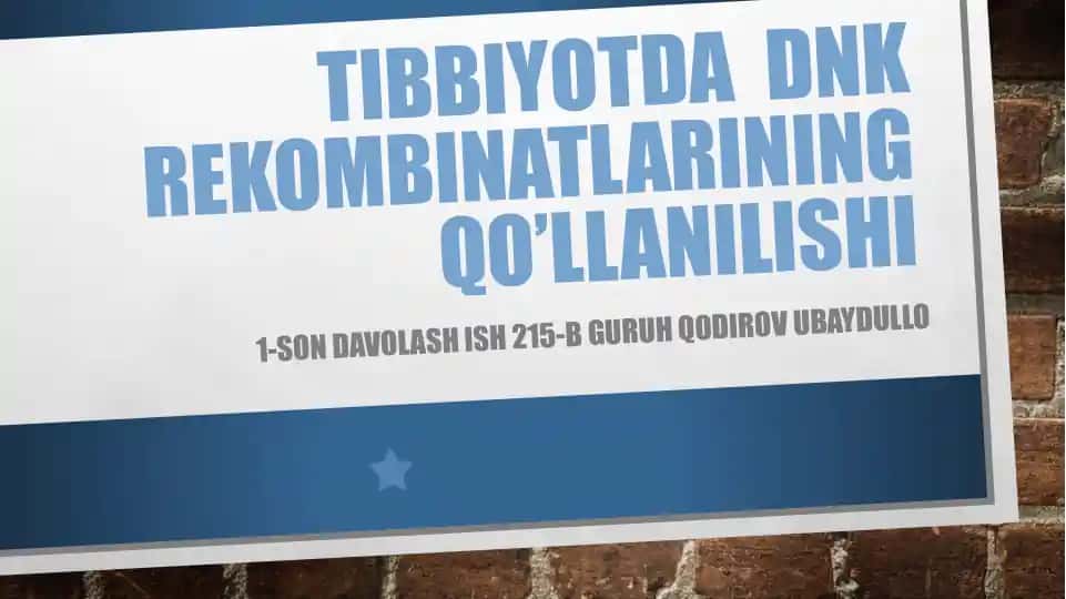 DNK Rekombinat Texnologiyalari