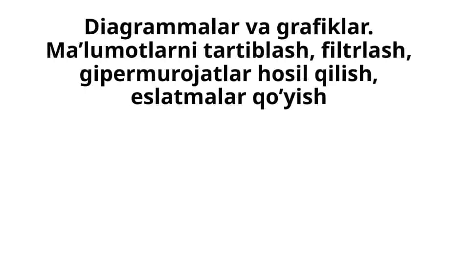 Diagrammalar va grafiklar