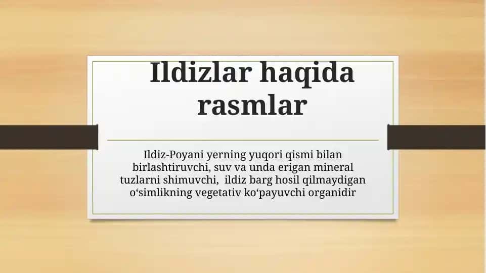 Ildizlar haqida rasmlar