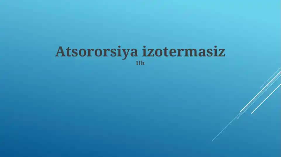 Atsororsiya izotermasiz