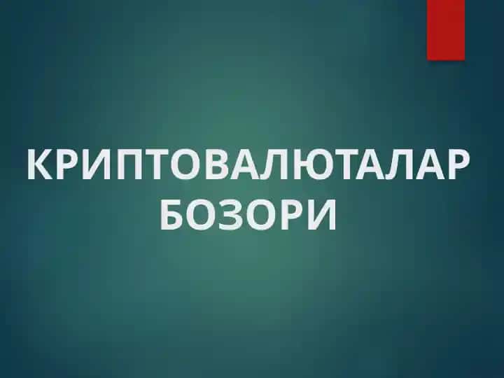 Kriptovalyutalar bozori