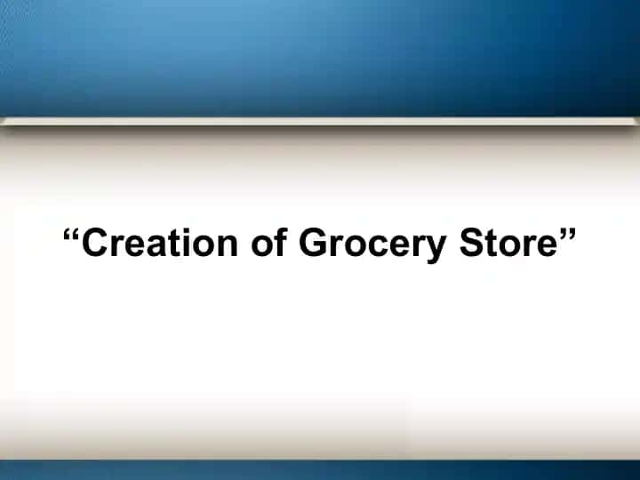 Online Grocery Store