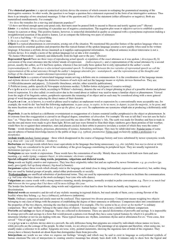 Stylistic devices in rhetoric
