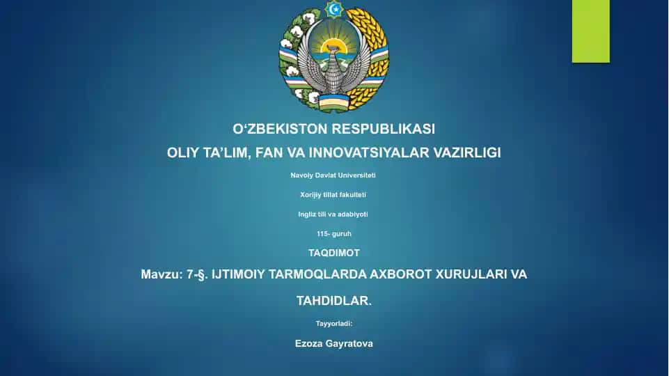 Ijtimoiy tarmoqlarda axborot hujumlari va tahdidlar