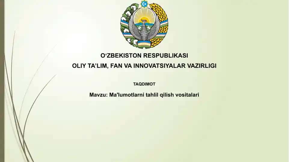 Ma'lumotlarni tahlil qilish vositalari