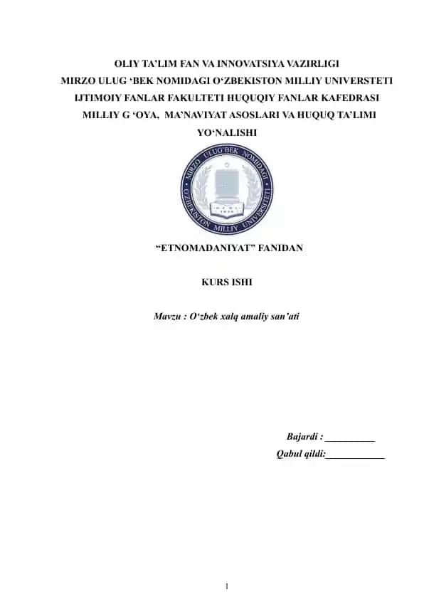 O‘zbek xalq amaliy san’ati