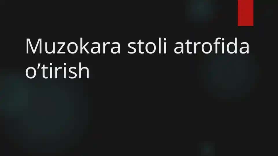 Muzokarastoliatrofidao’tirish