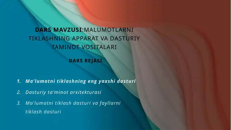 Kompyuter tashkillashtirish fani
