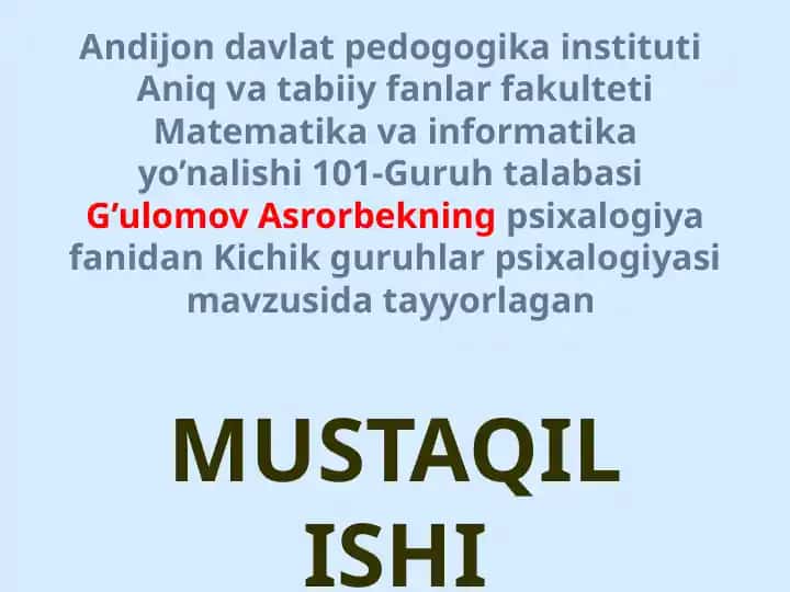 Ijtimoiy guruhlar tasnifi