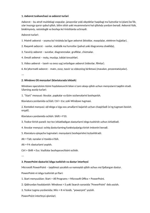 Windows operatsion tizimi menyulari