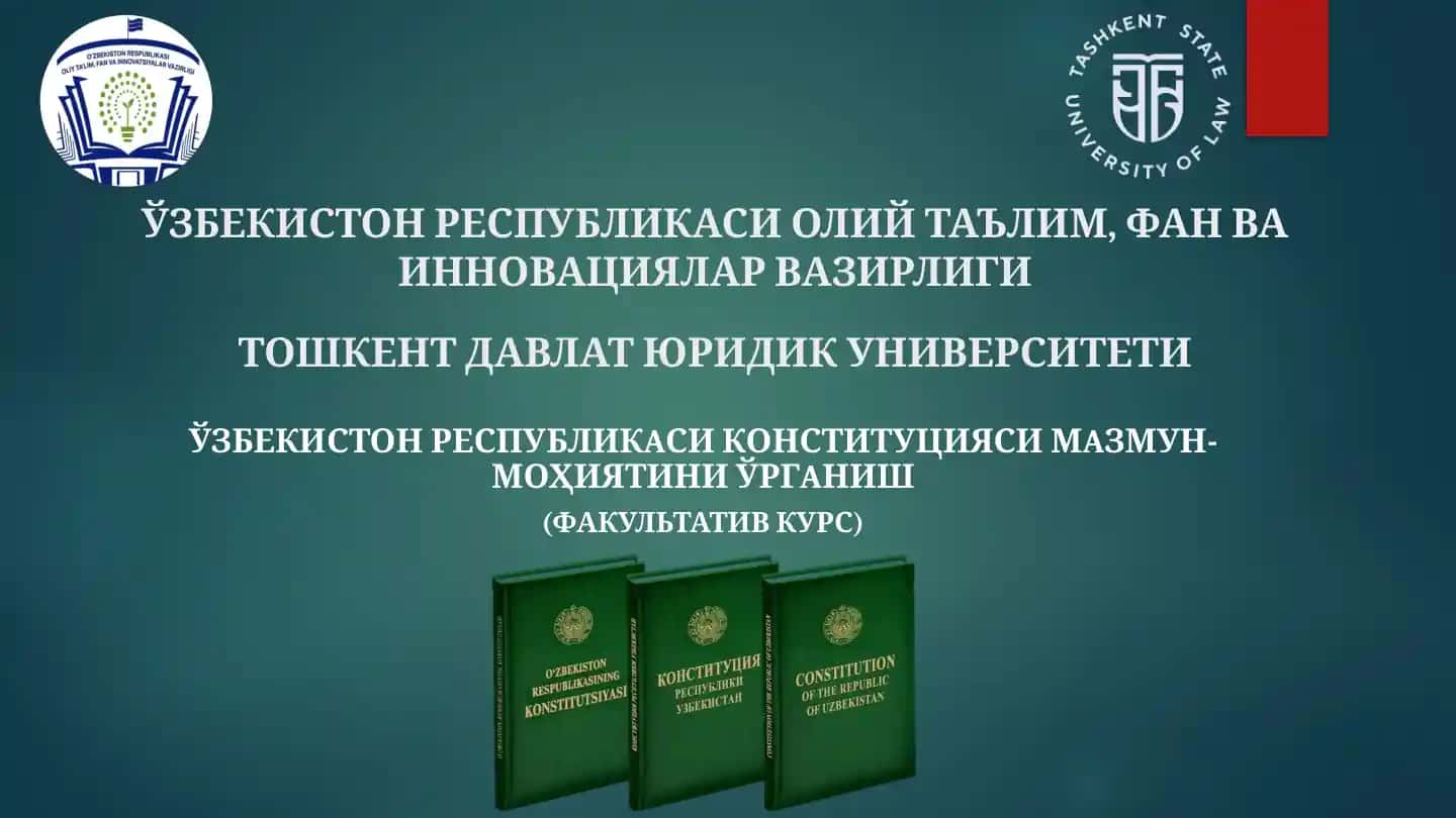 O'zbekiston Respublikasi Konstitutsiyasi mazmuni