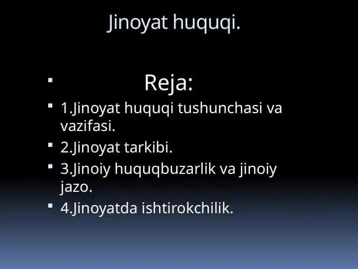 Jinoyat huquqi