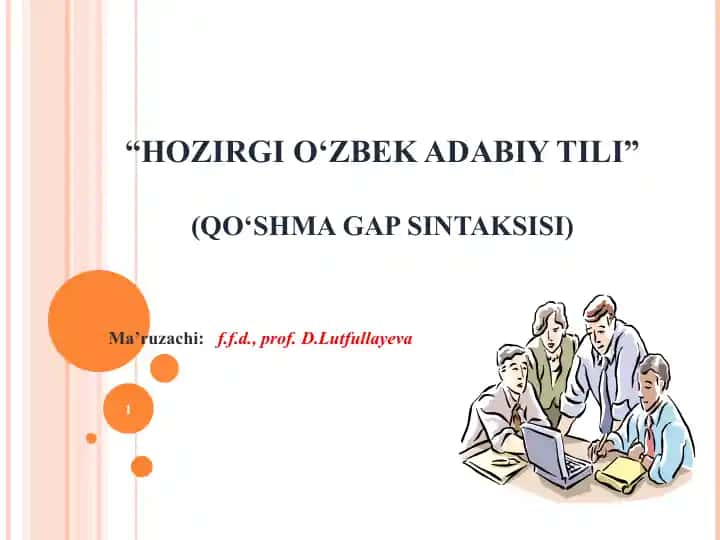 "HOZIRGI O‘ZBEK ADABIY TILI"