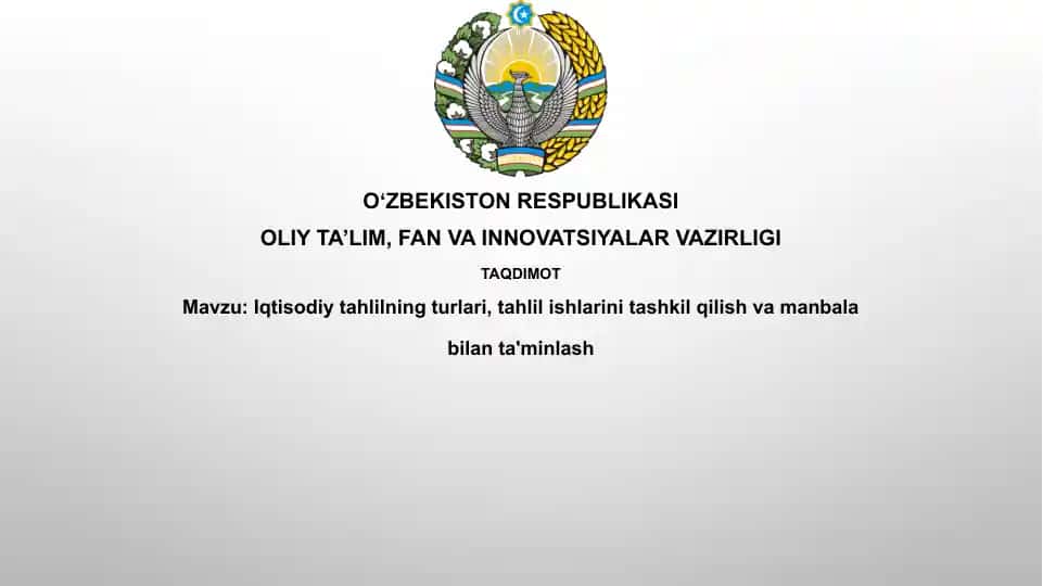 Iqtisodiy tahlilning turlari