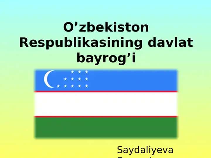 O’zbekiston Respublikasining davlat bayrog’i