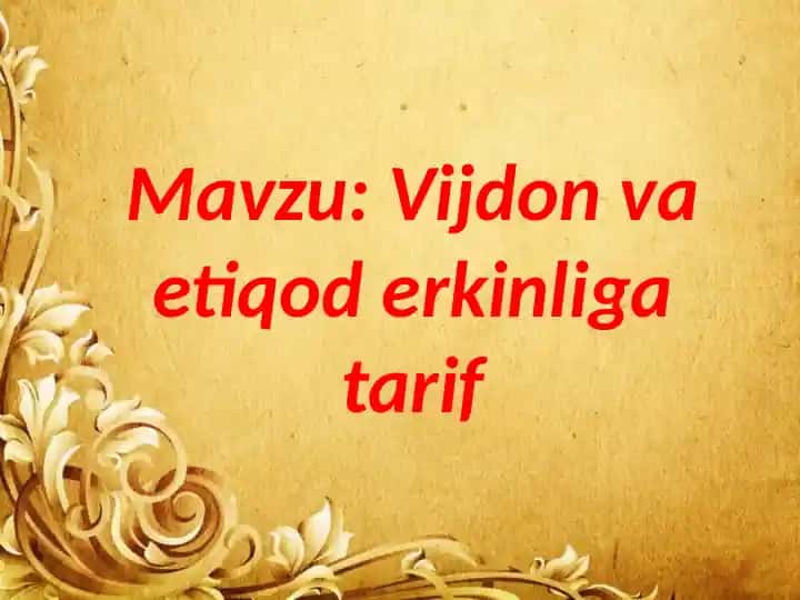 Vijdon va etiqod erkinligi