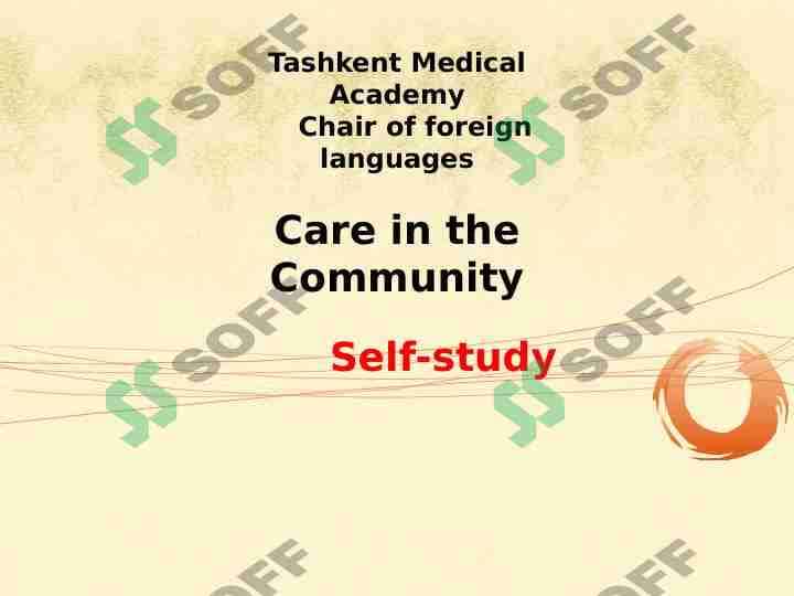 Care in the Community